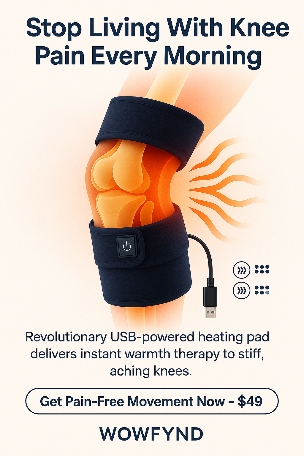 🌡️ 3-Level Heating Knee Wrap – Relax Tired, Aching Knees
