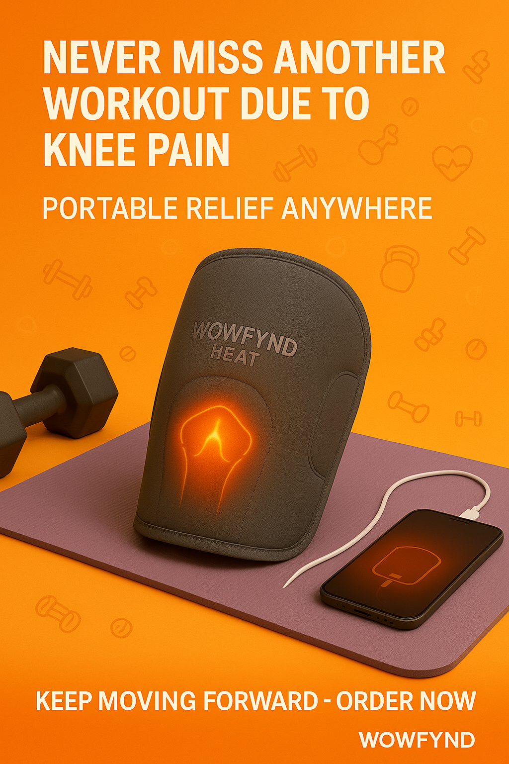 🌡️ 3-Level Heating Knee Wrap – Relax Tired, Aching Knees