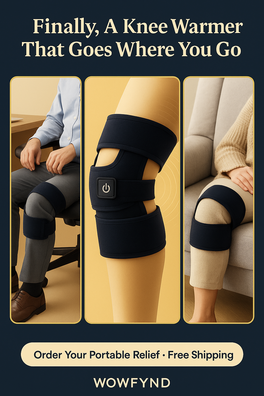 🌡️ 3-Level Heating Knee Wrap – Relax Tired, Aching Knees
